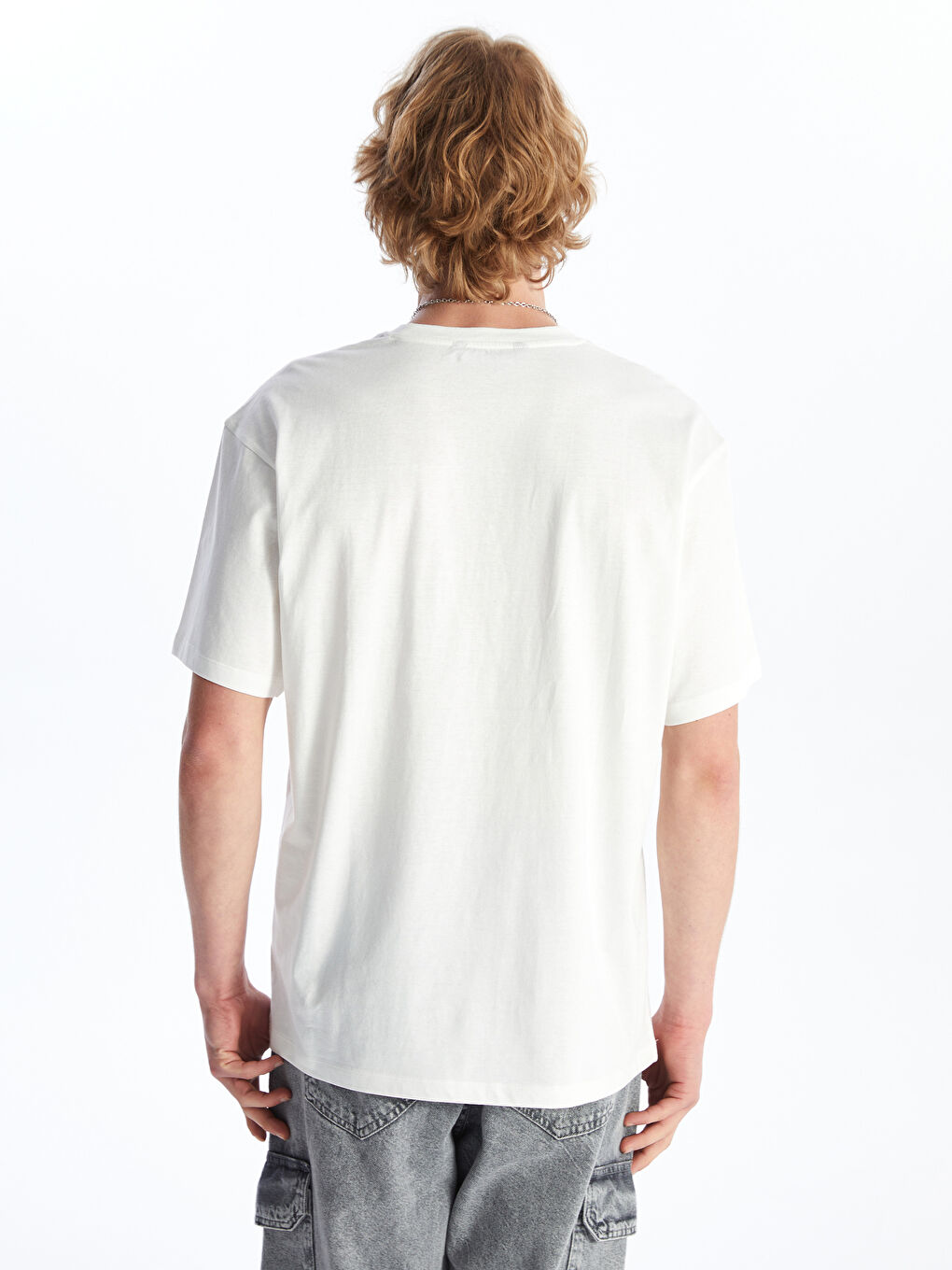 Crew Neck Short Sleeve Printed Combed Cotton Men's T-shirt -S4GE59Z8-R9J