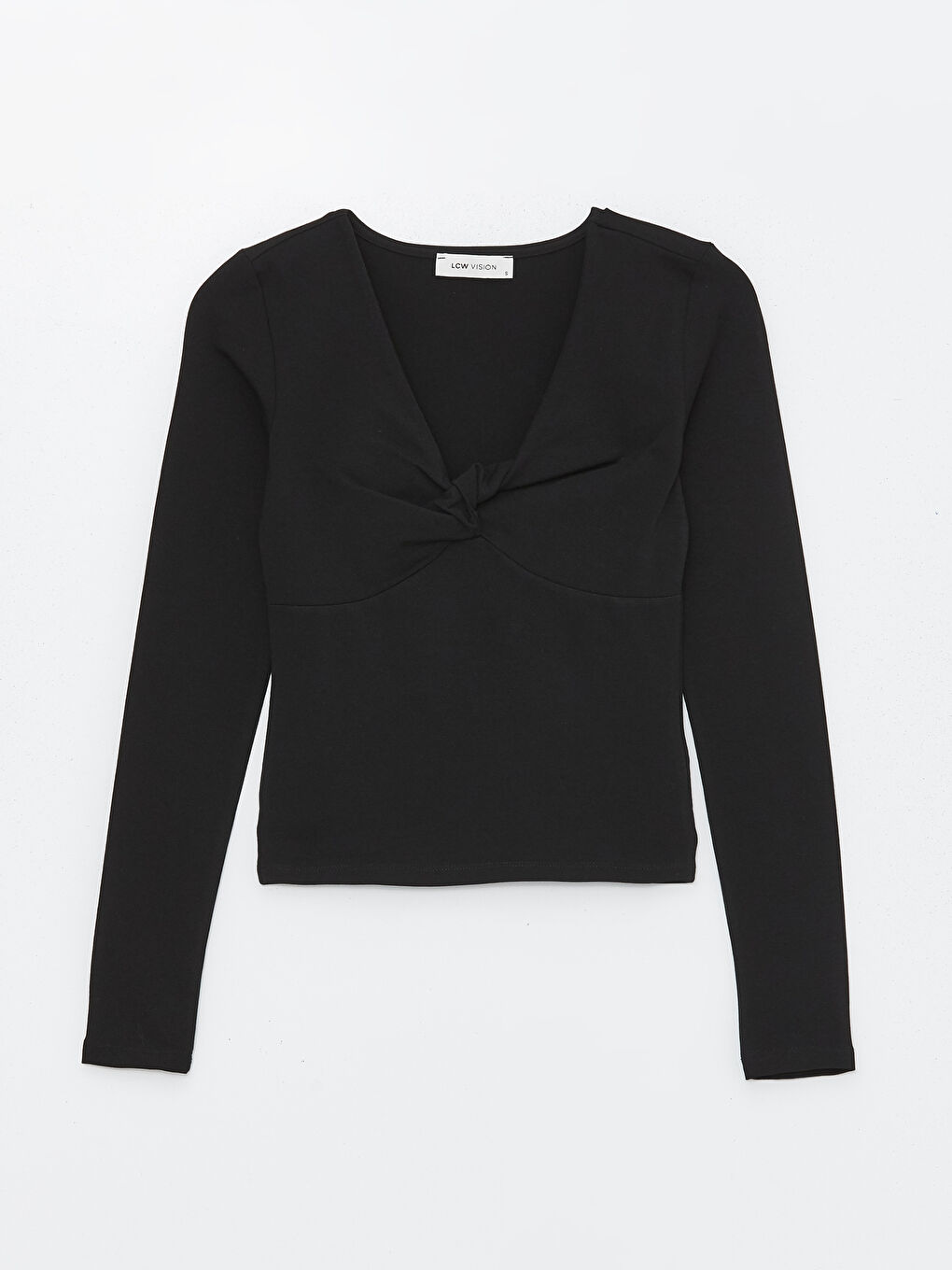 V Neck Regular Long Sleeve Women's Blouse -S4GE98Z8-CVL