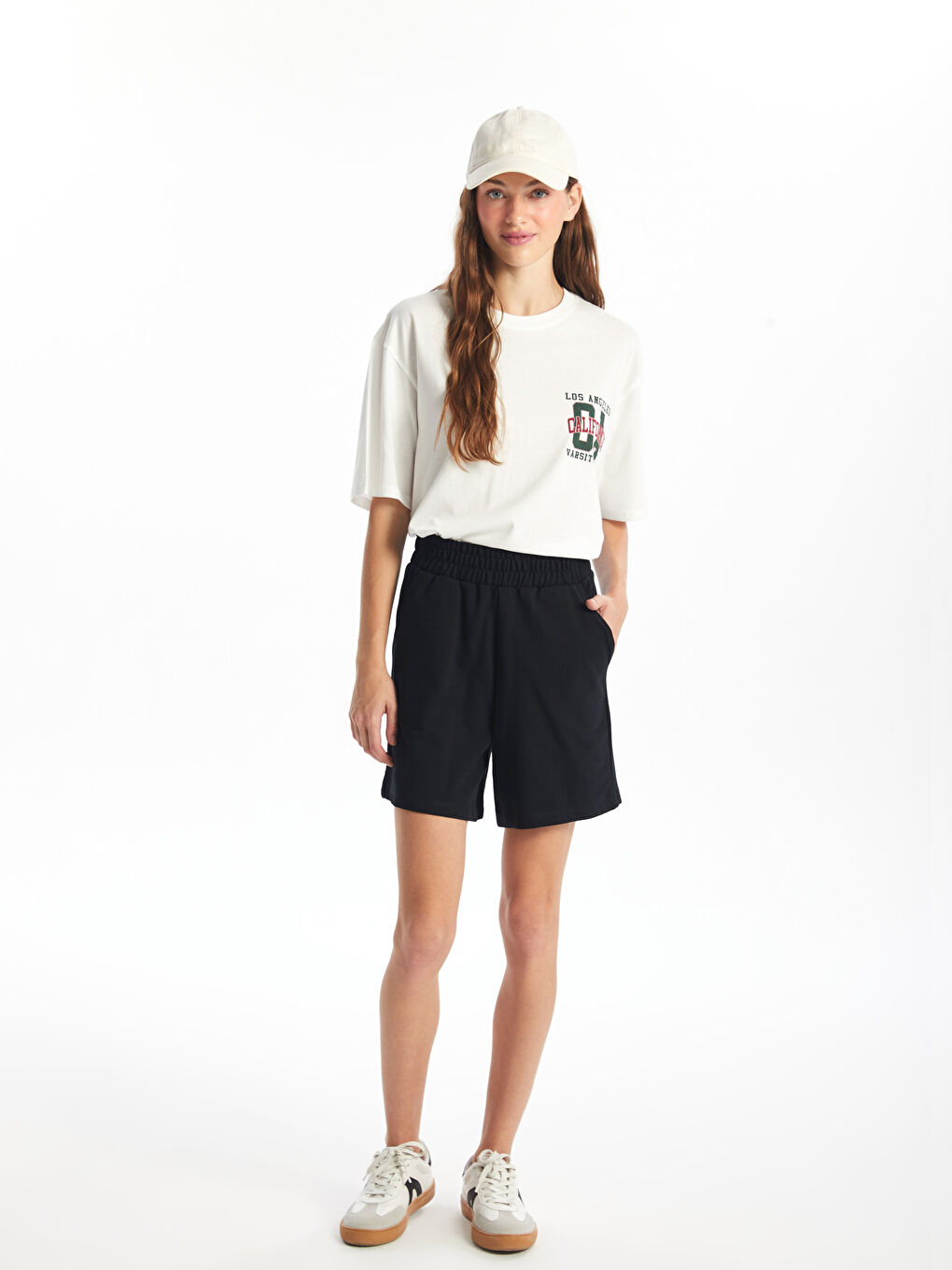 Women's Elastic Waist Regular Shorts -S4GF27Z8-CVL