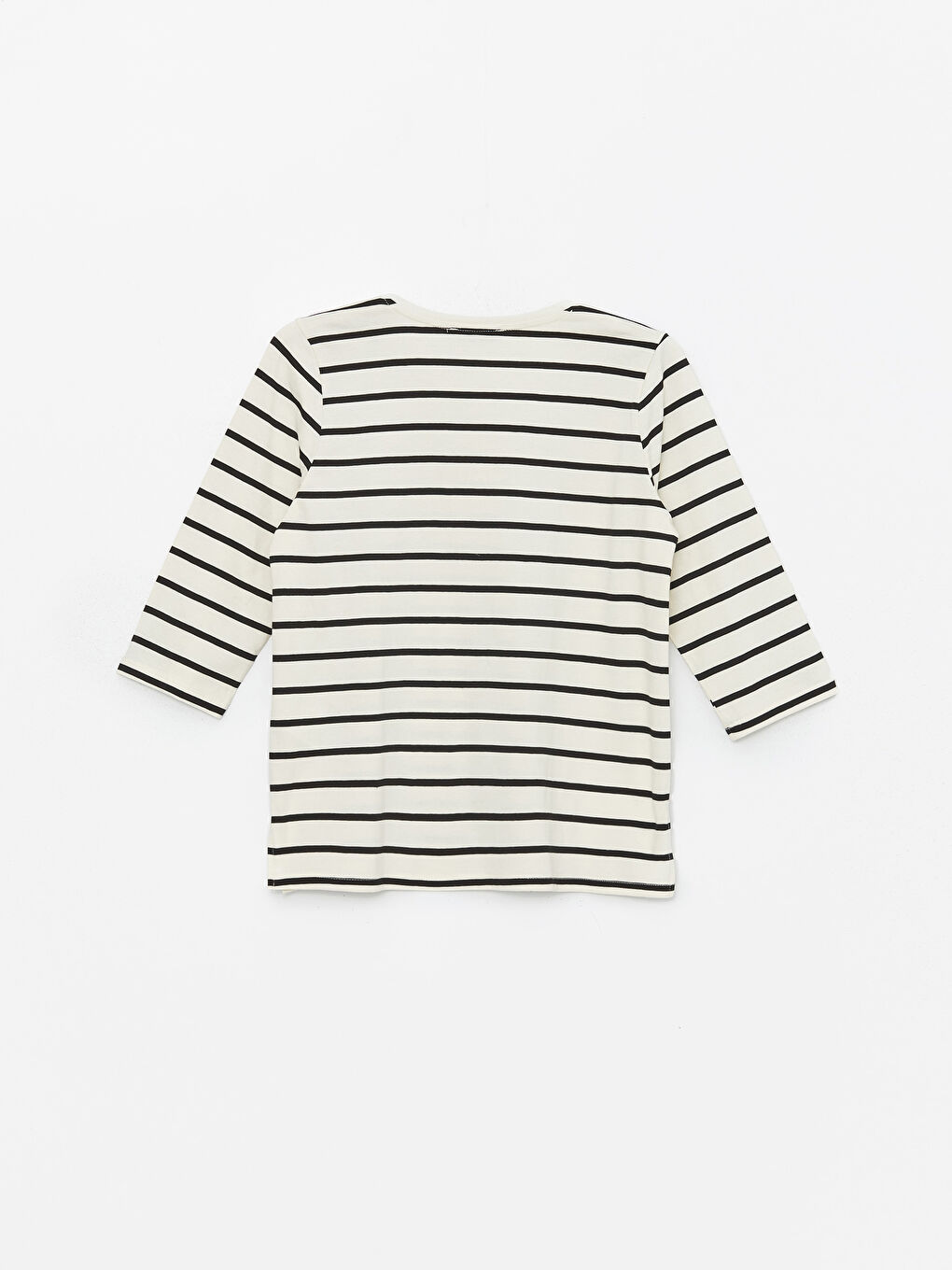 Crew Neck Striped Women's T-Shirt -S4GF39Z8-LEG