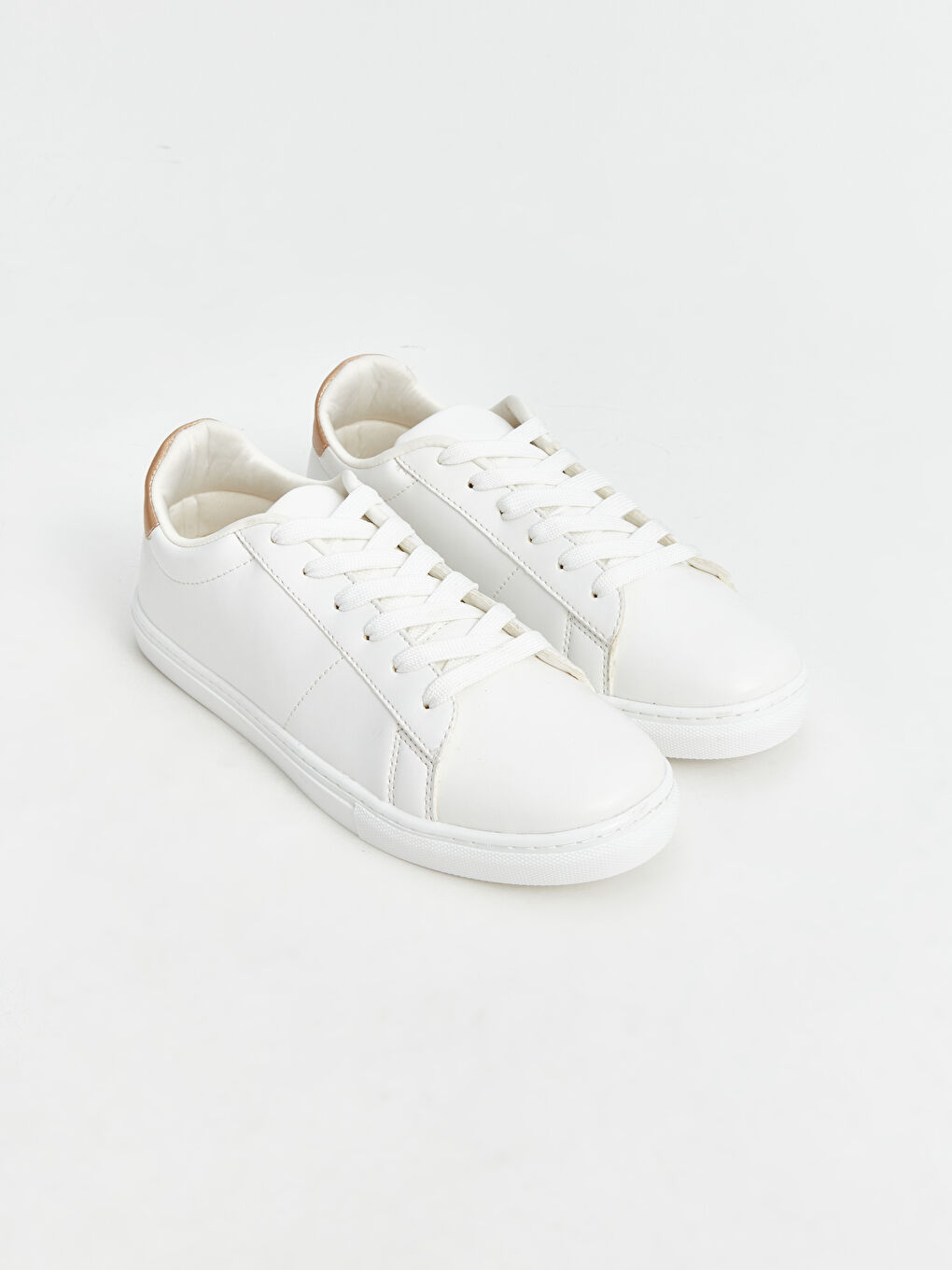 Lace-up Faux Leather Women's Sneakers