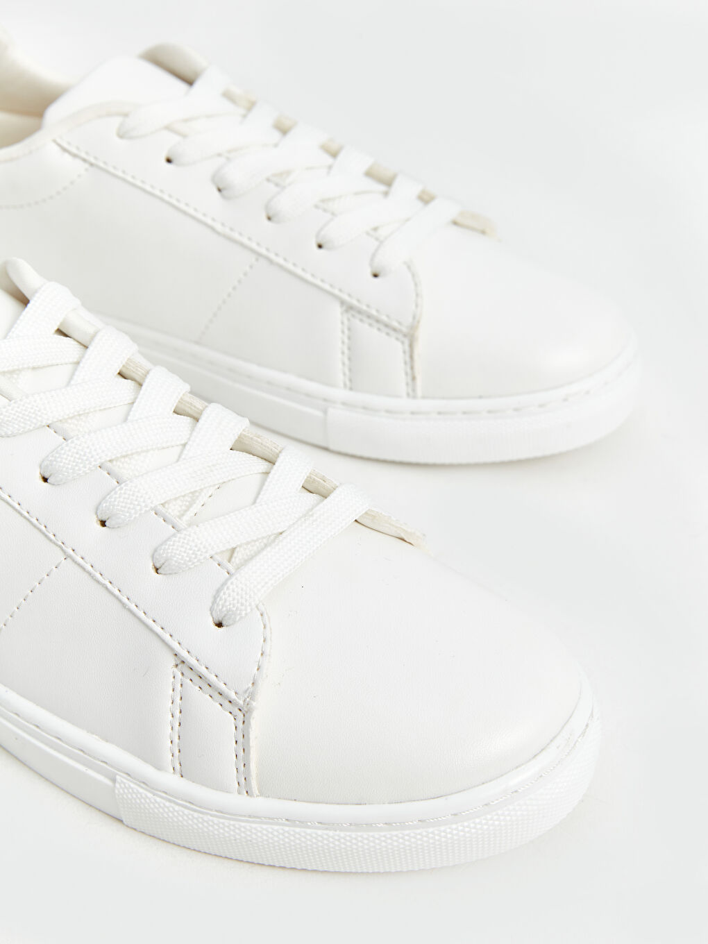 Lace-up Faux Leather Women's Sneakers-2