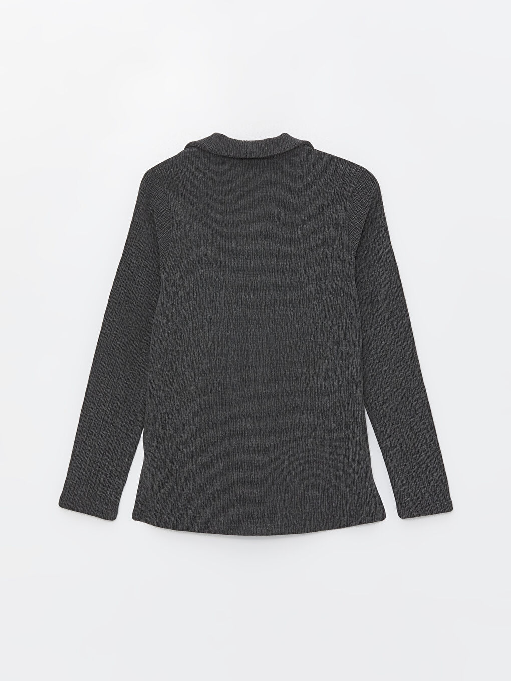 Polo Neck Regular Long Sleeve Women's T-shirt -S4GG01Z8-CVL