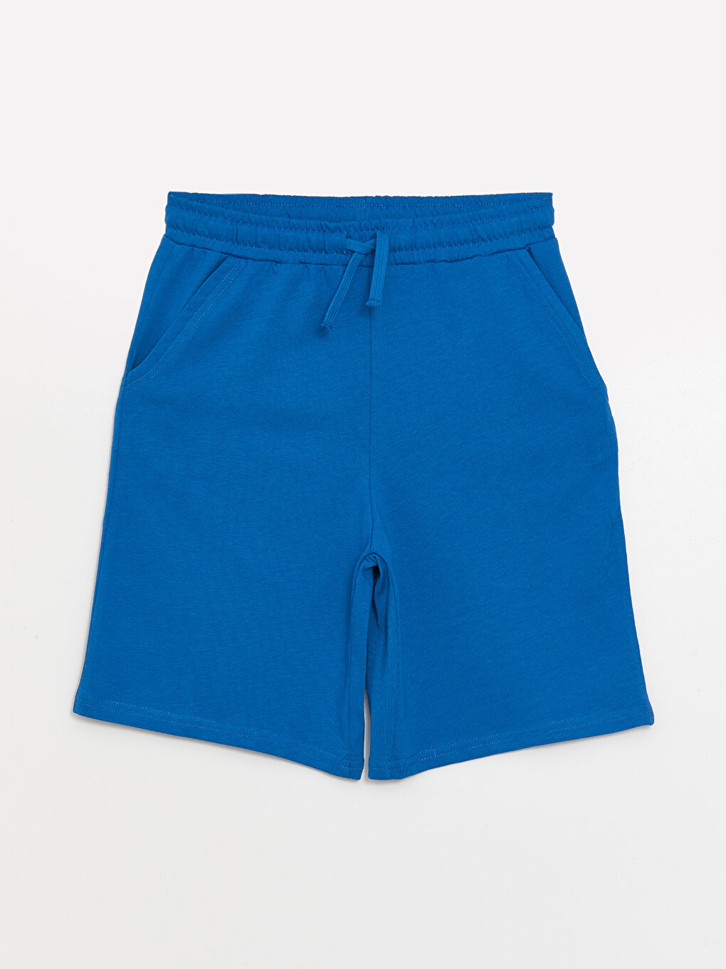 Mavi Rahat Kalıp Beli Lastikli Erkek Çocuk Şort