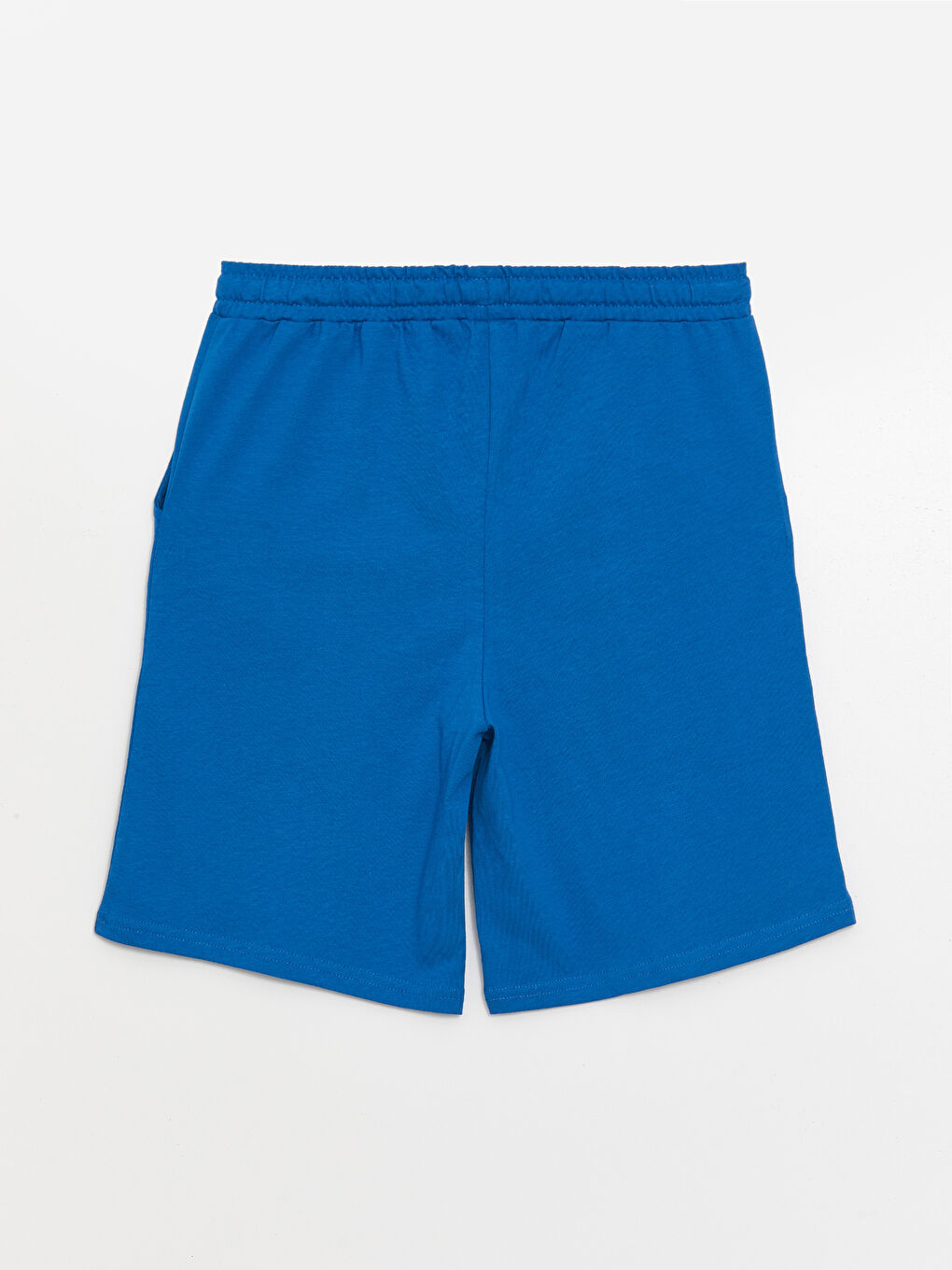 Mavi Rahat Kalıp Beli Lastikli Erkek Çocuk Şort-1