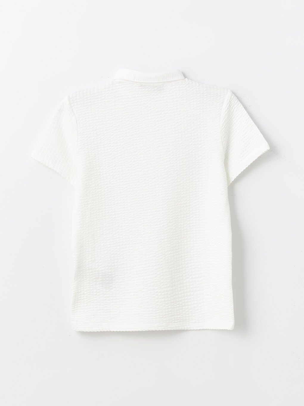 Ekru Polo Yaka Basic Kısa Kollu Erkek Çocuk Tişört-2