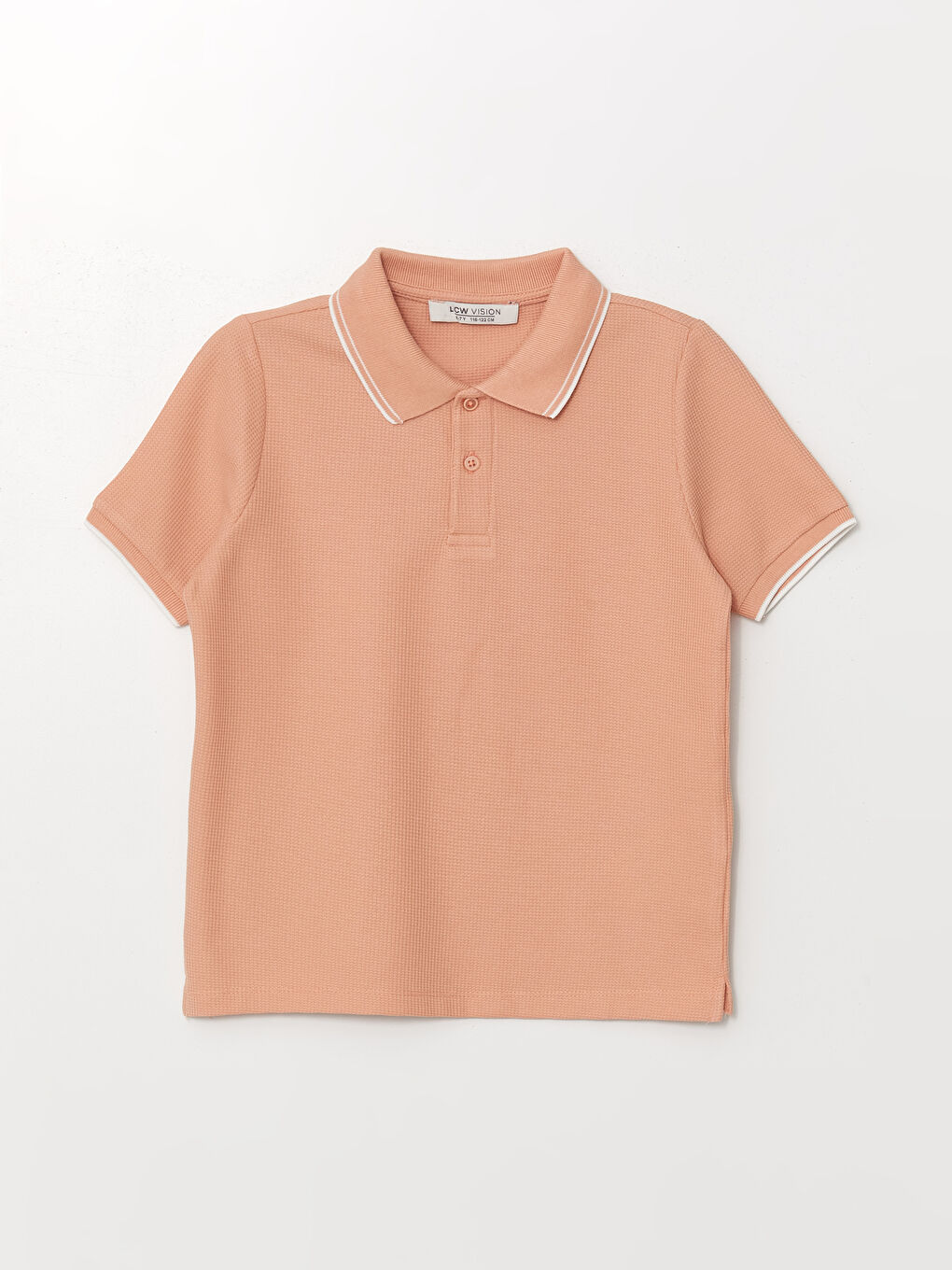 Pembe Polo Yaka Kısa Kollu Erkek Çocuk Tişört