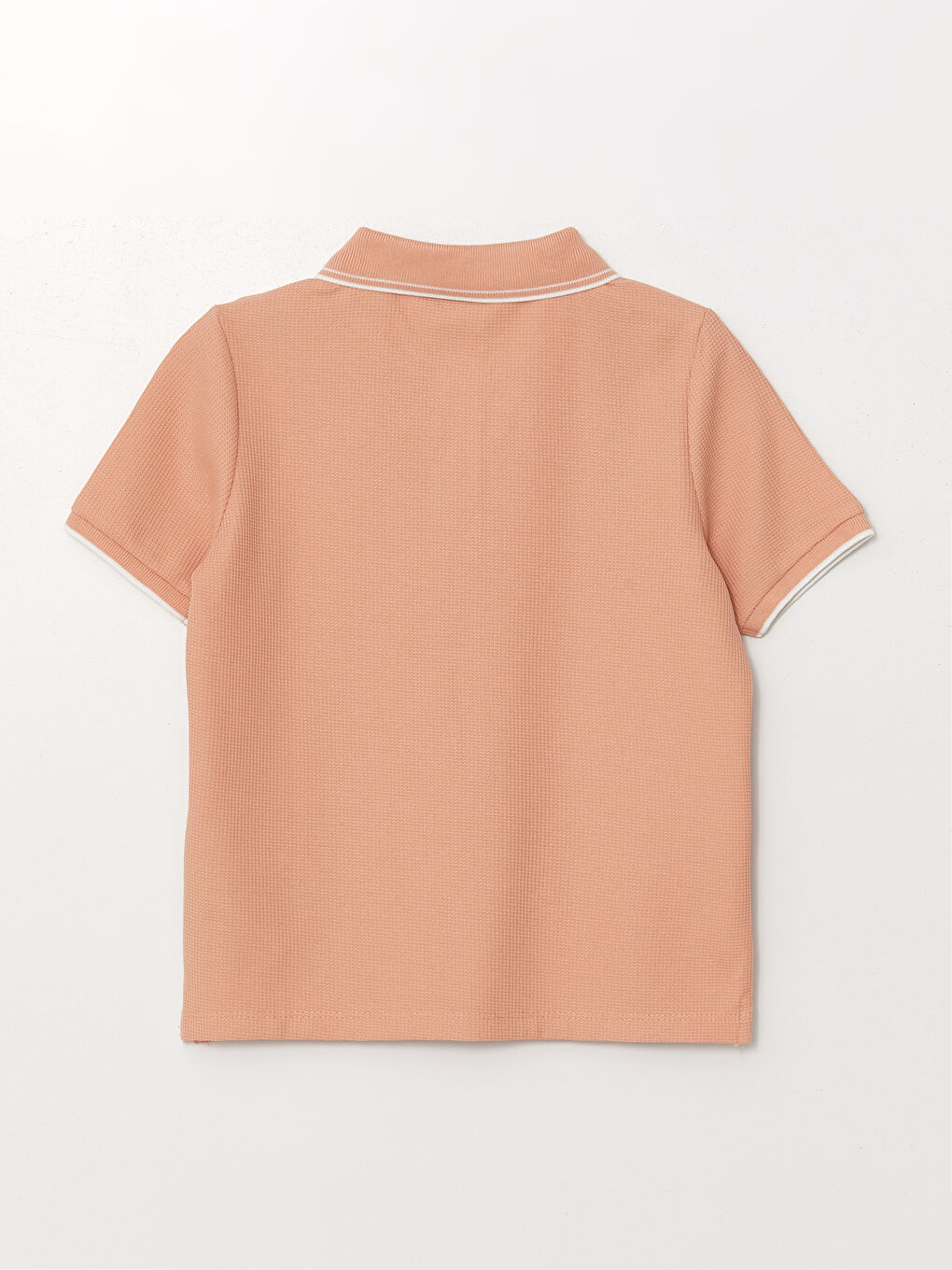 Pembe Polo Yaka Kısa Kollu Erkek Çocuk Tişört-1