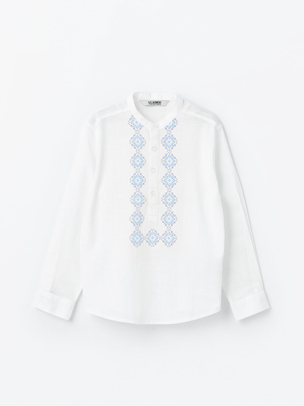 Grandad Collar Long Sleeve Boys' Shirt -S4GH19Z4-FDU