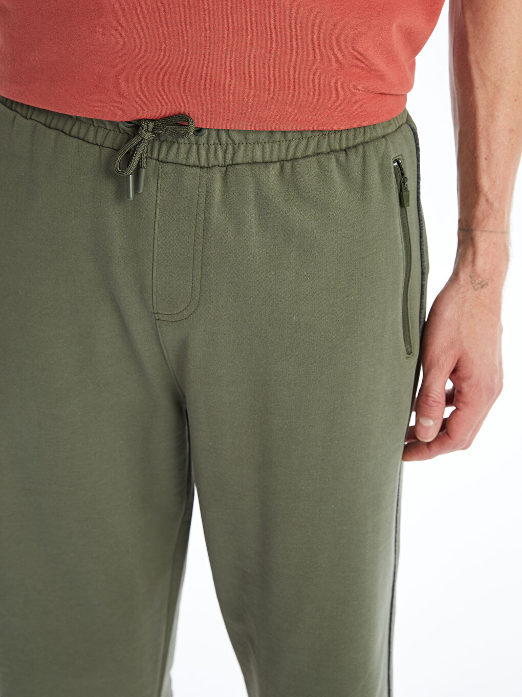 Haki Standart Kalıp Erkek Roller Şort-4