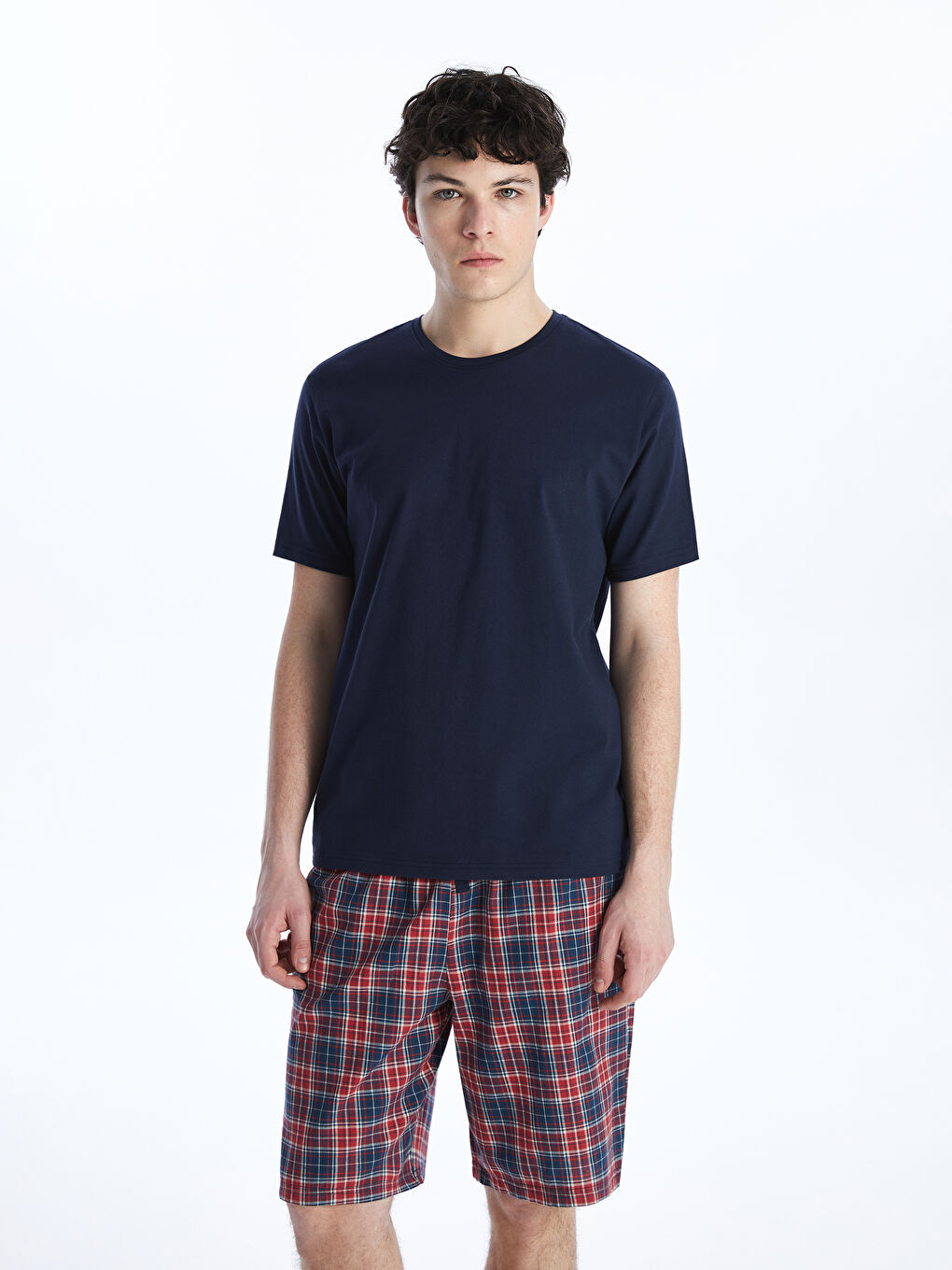 стандартты пішім ерлерге арналған қысқа пижама жинағы-1