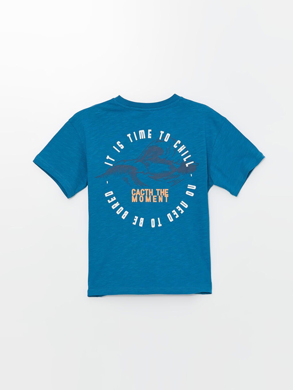 Crew Neck Oversize Boy's T-Shirt -S4GI78Z4-HBC