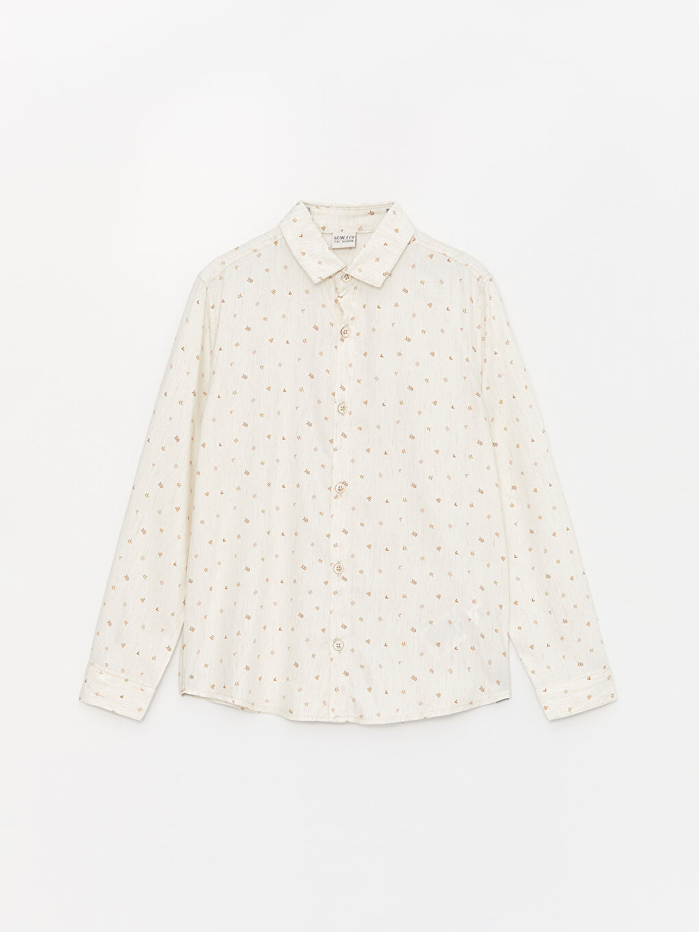 Patterned Linen Blend Boys' Shirt -S4GI79Z4-LQB