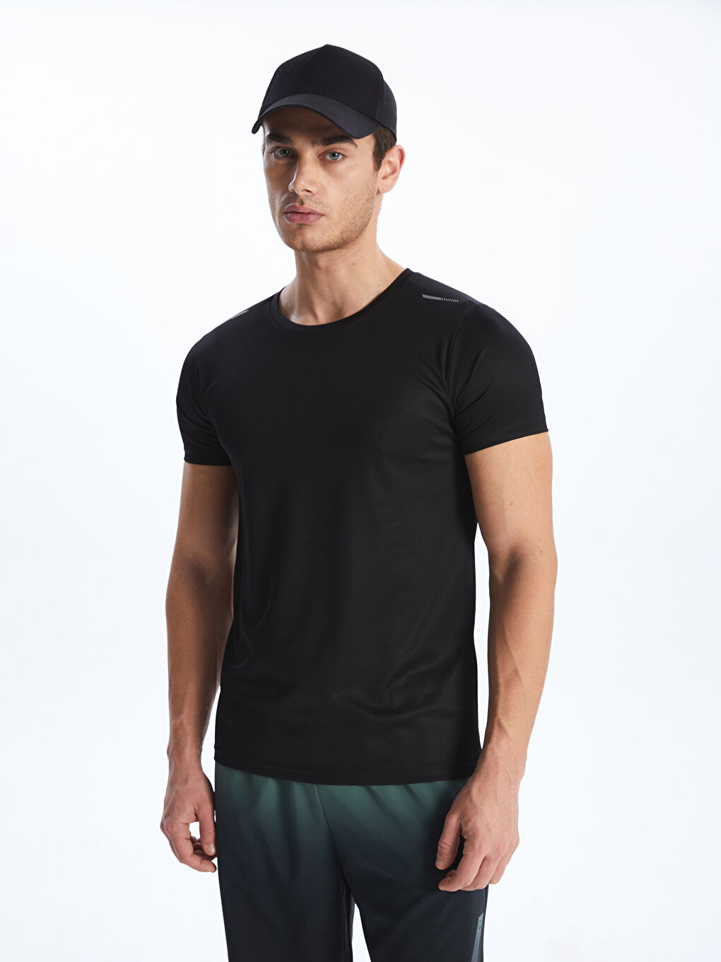 Crew Neck Short Sleeve Men's Sports T-Shirt