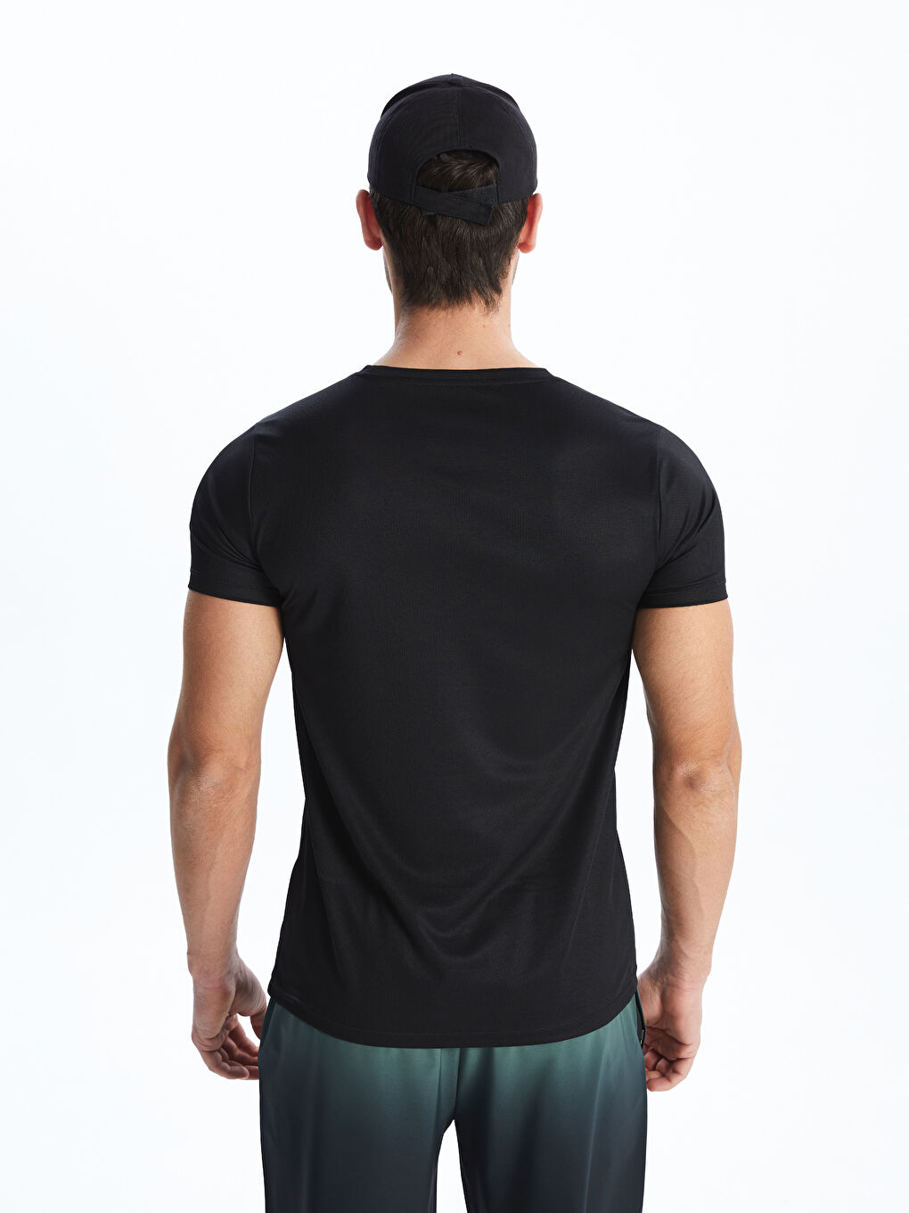 Crew Neck Short Sleeve Men's Sports T-Shirt-4