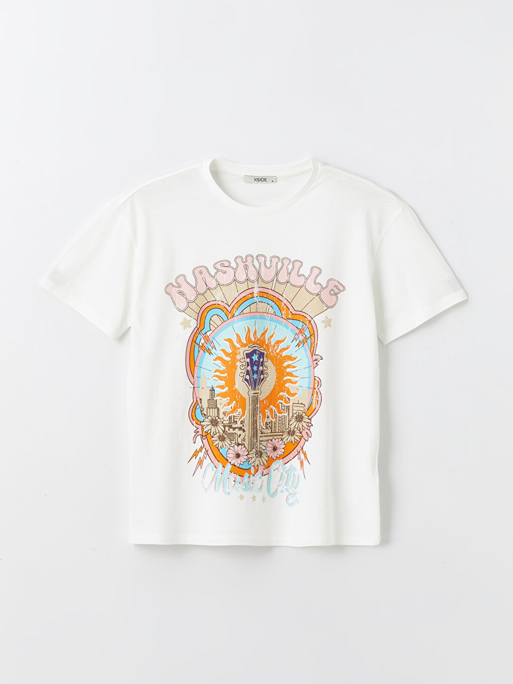 Crew Neck Printed Short Sleeve Women's T-shirt -S4GJ90Z8-R9J