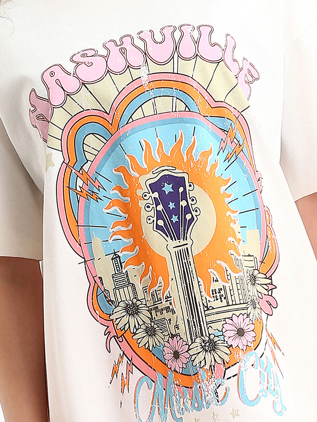 Crew Neck Printed Short Sleeve Women's T-Shirt-4