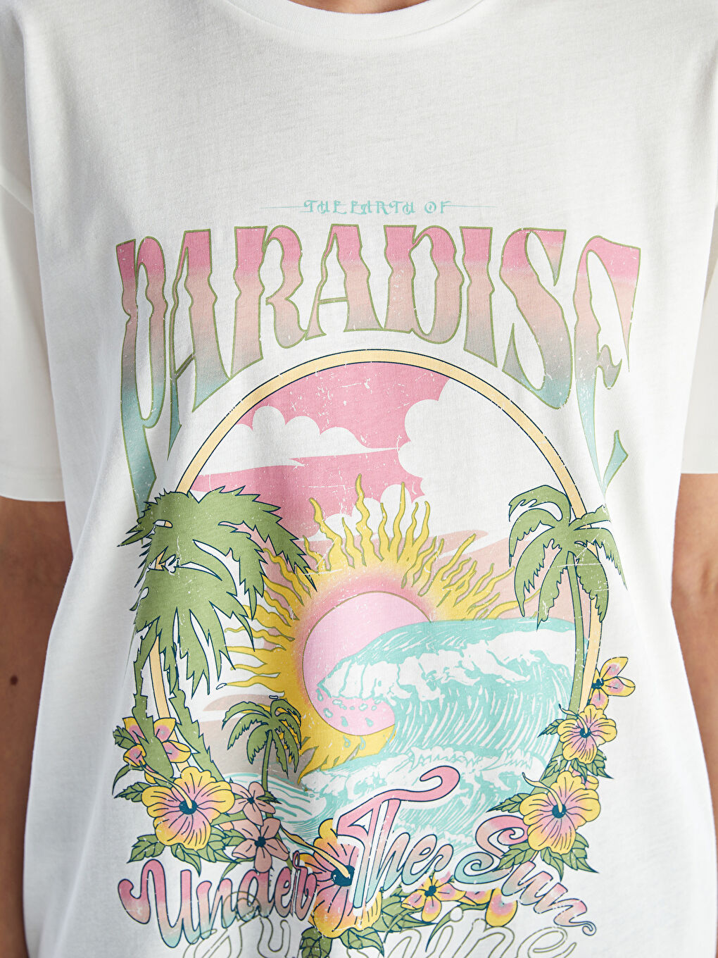 Crew Neck Printed Short Sleeve Women's T-shirt -S4GJ94Z8-R9J