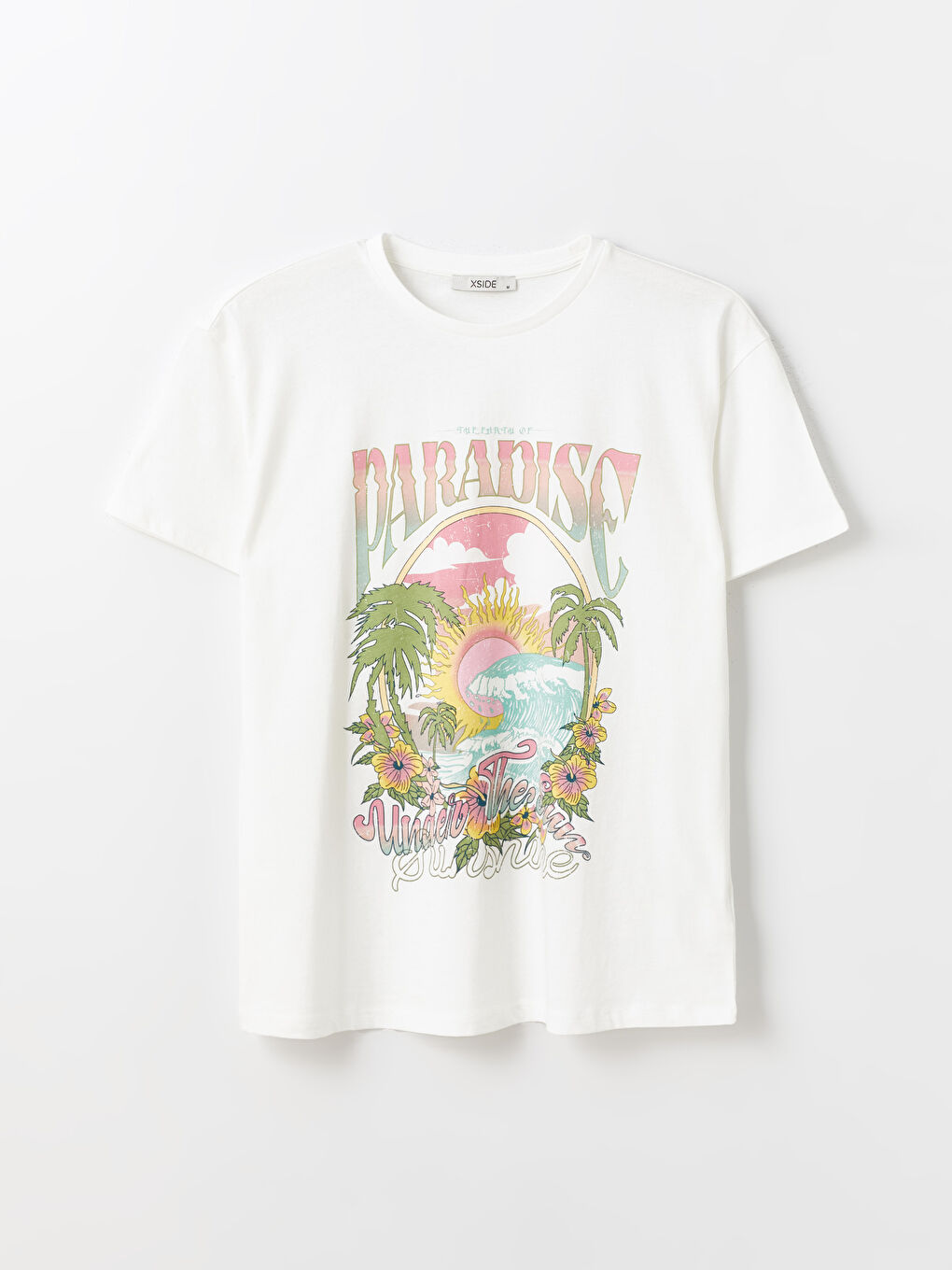 Crew Neck Printed Short Sleeve Women's T-shirt -S4GJ94Z8-R9J
