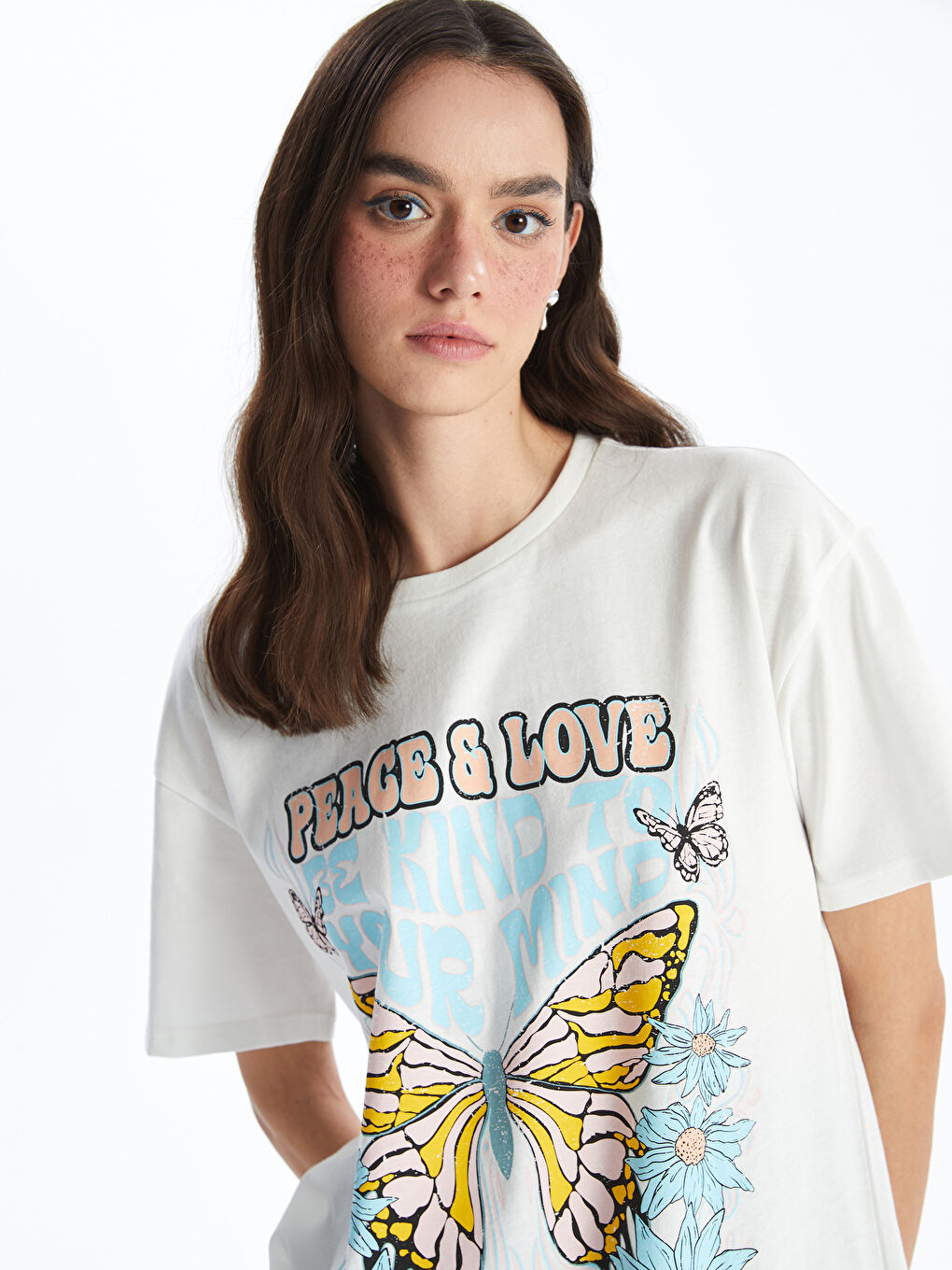 Crew Neck Printed Short Sleeve Women's T-shirt -S4GJ95Z8-R9J