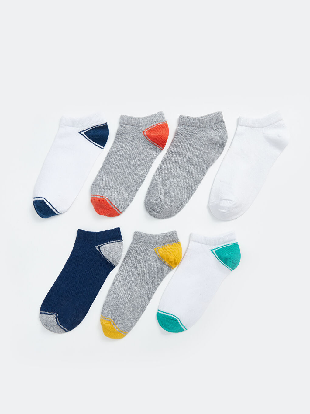 جوارب رياضية بلوك الألوان للأولاد - عبوة من ٧