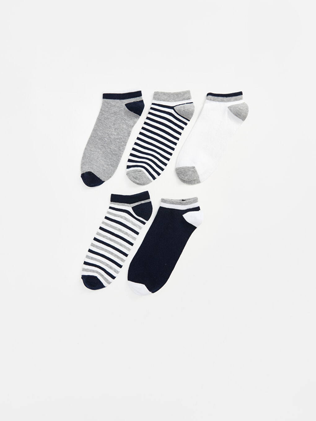Striped Boys' Trainer Socks 5 Pack