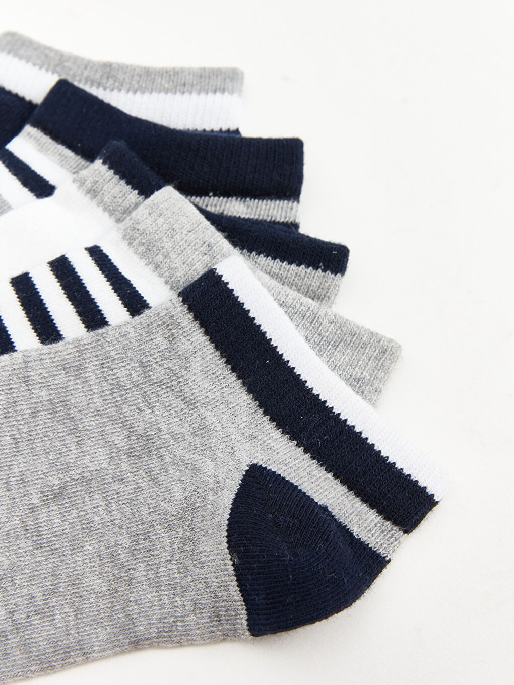 Striped Boys' Trainer Socks 5 Pack-2