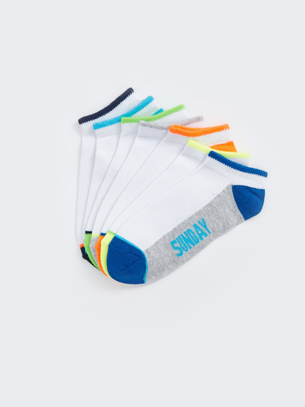 Karışık Desenli Erkek Çocuk Patik Çorap 7'li-1