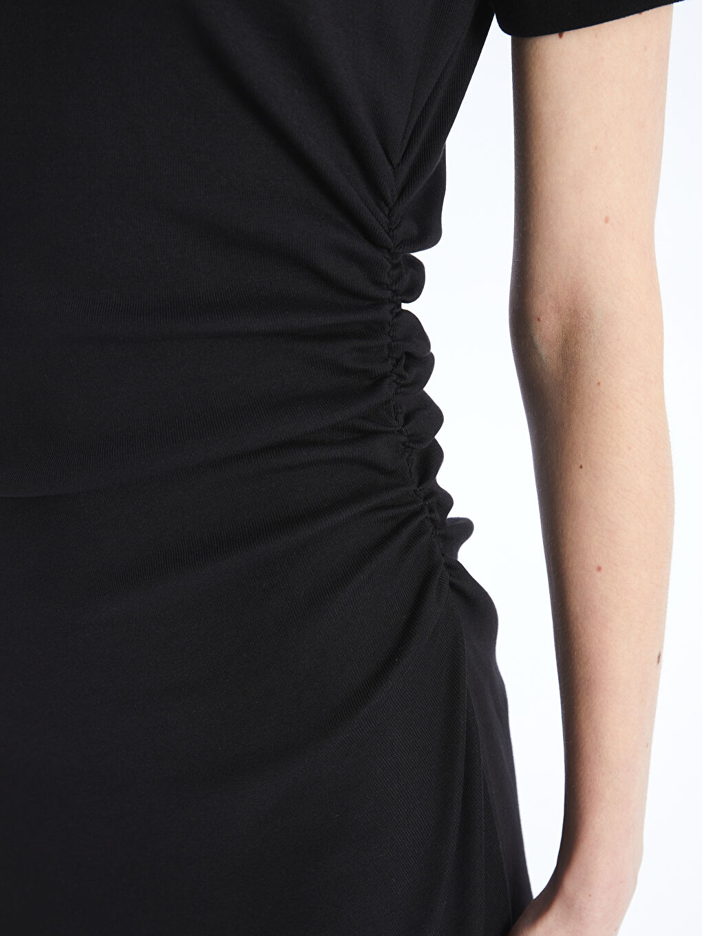 Crew Neck Plain Short Sleeve Women's Dress -S4GL16Z8-CVL