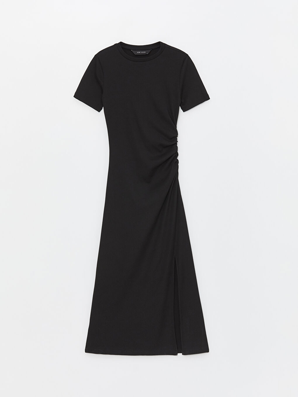 Crew Neck Plain Short Sleeve Women's Dress -S4GL16Z8-CVL