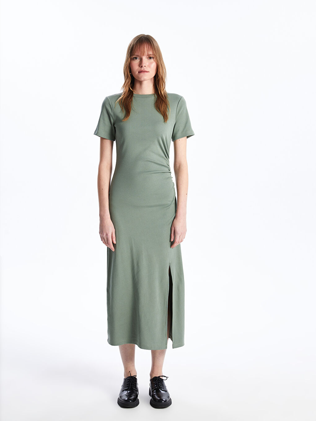 Crew Neck Regular Short Sleeve Women's Dress -S4GL16Z8-GZA