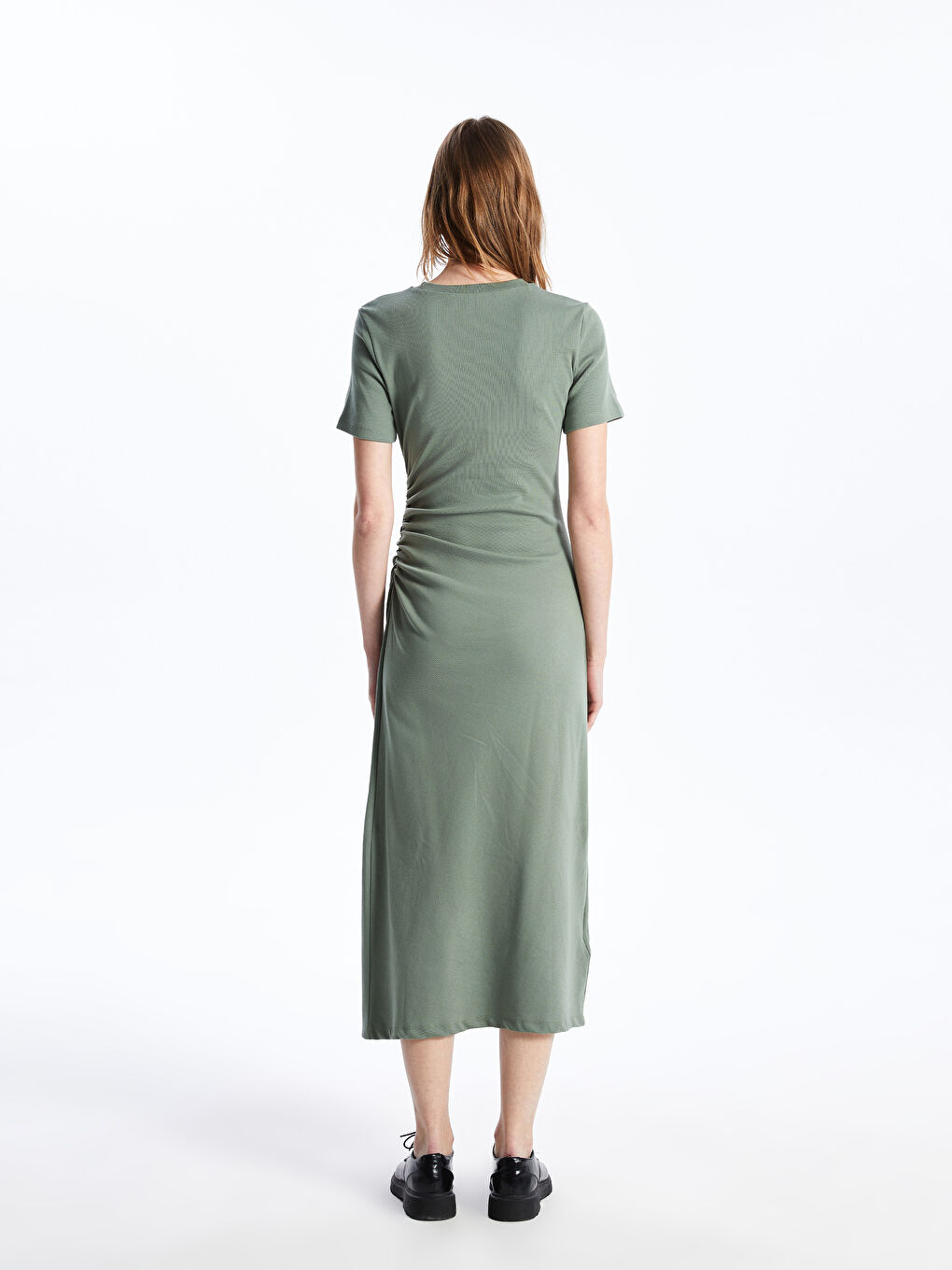 Crew Neck Regular Short Sleeve Women's Dress -S4GL16Z8-GZA