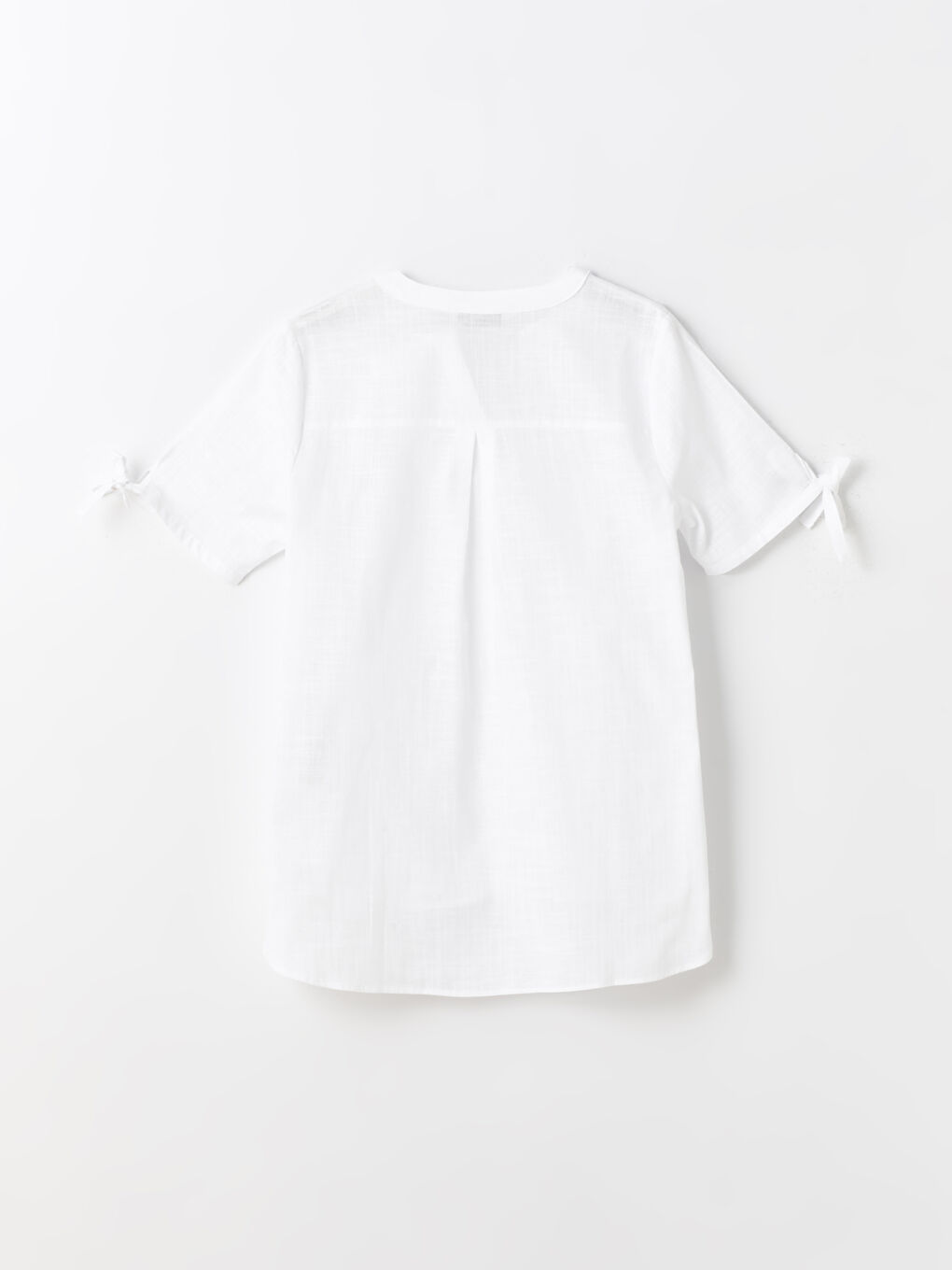 Notch Neck Plain Short Sleeve Women's Shirt -S4GL47Z8-EEW