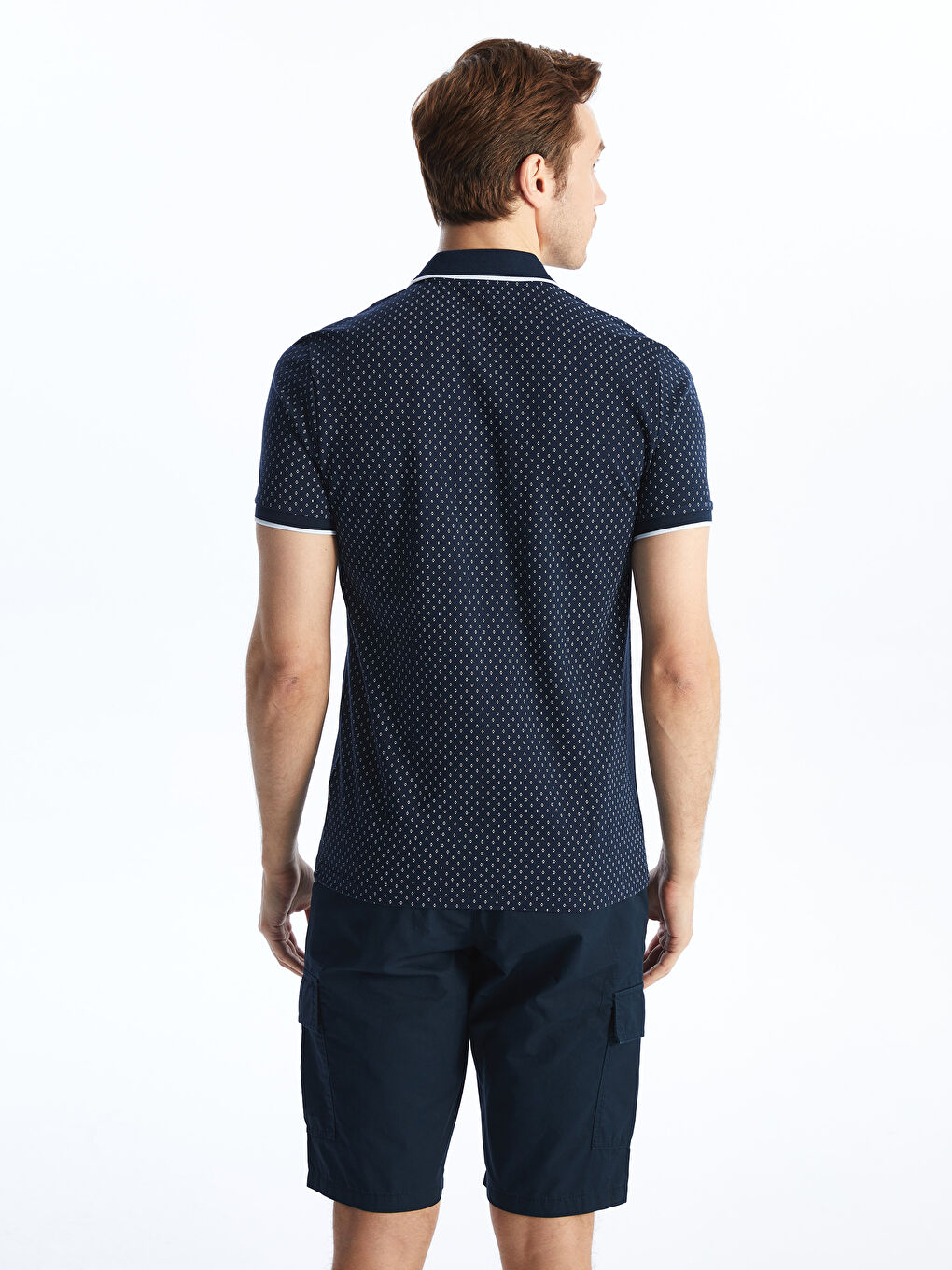 LCWAIKIKI Classic Polo Neck Short Sleeve Patterned Pique Men's T-Shirt -S4GL74Z8-DWP