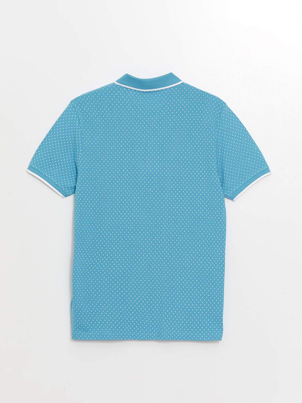 Polo Neck Short Sleeve Patterned Pique Men's T-Shirt -S4GL74Z8-GHS