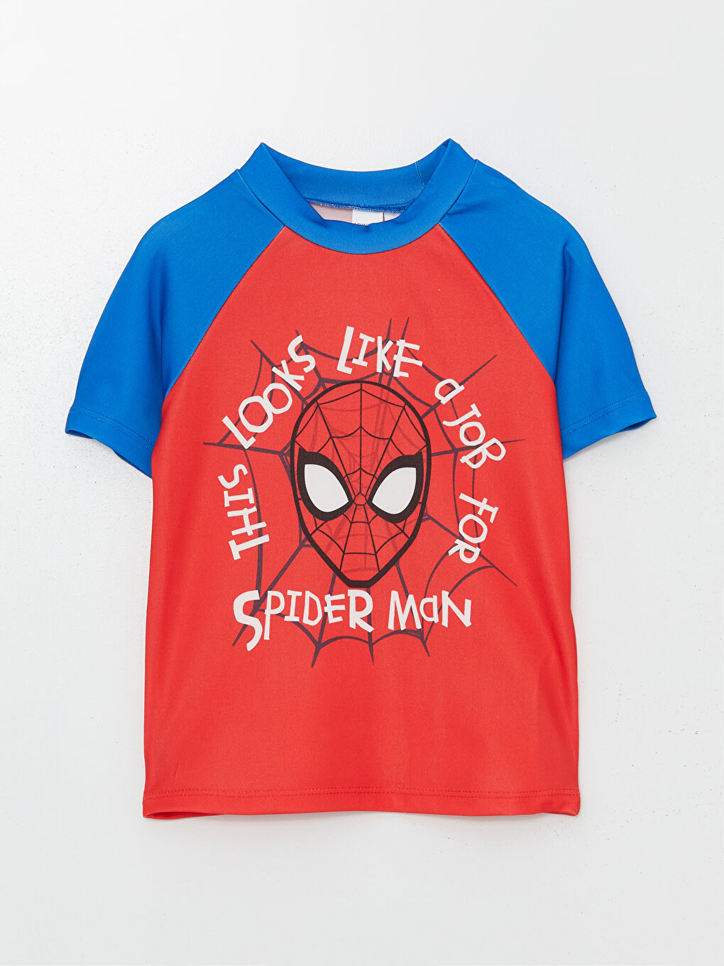 Kırmızı Spider-Man Baskılı Erkek Bebek Yüzme Üst Giyim