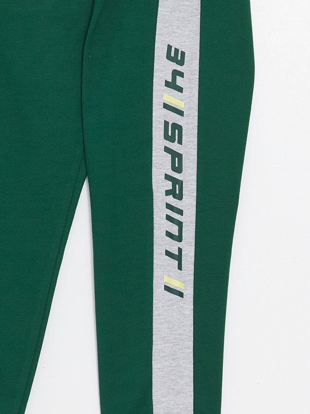 Yeşil Beli Lastikli Rahat Kalıp Erkek Çocuk Jogger Eşofman Altı-2