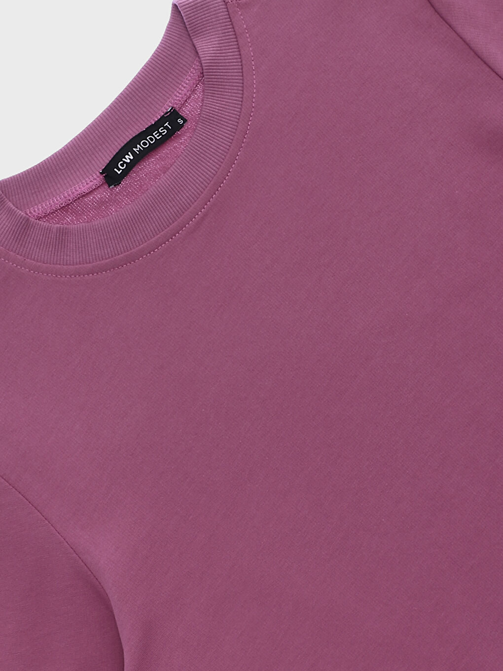 Crew Neck Plain Long Sleeve Women's Tunic -S4GN20Z8-GPC