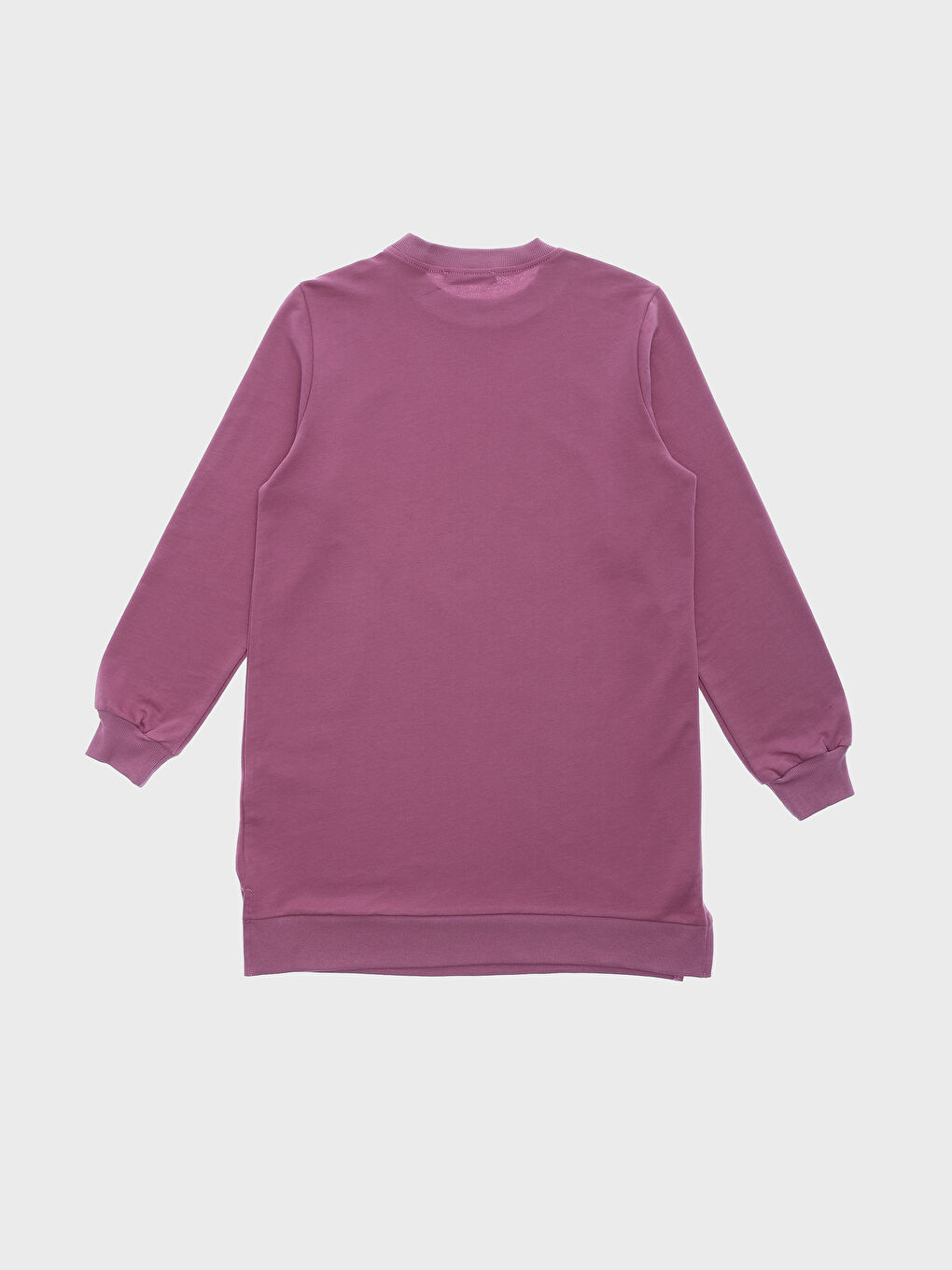 Crew Neck Plain Long Sleeve Women's Tunic -S4GN20Z8-GPC