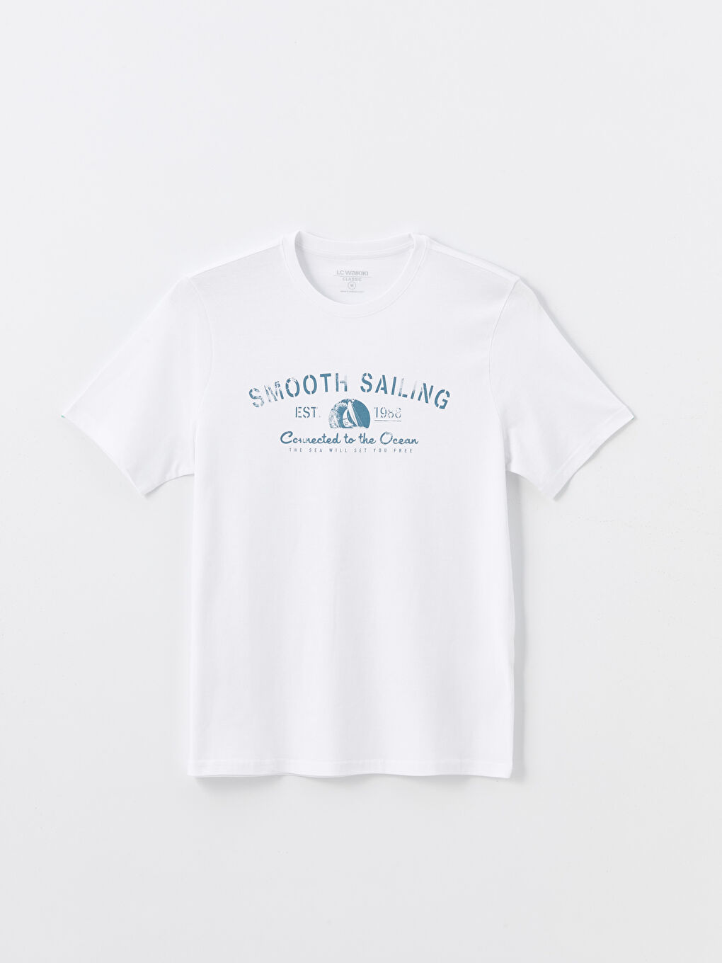 T-shirt pour hommes en coton peigné imprimé à manches courtes et col rond-5