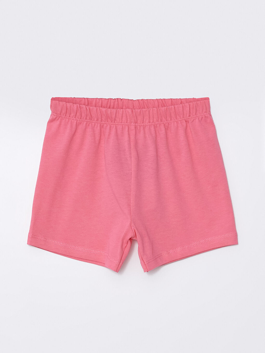 LCW baby Pembe Beli Lastikli Basic Kız Bebek Şortlu Pijama Alt