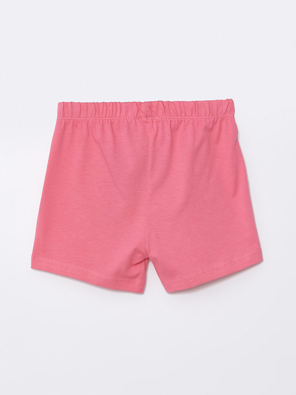 LCW baby Pembe Beli Lastikli Basic Kız Bebek Şortlu Pijama Alt - 1