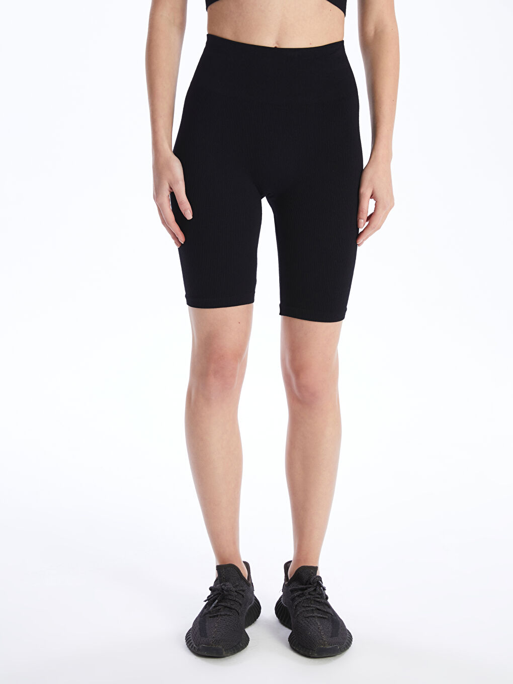 Elastic Waist Plain Seamless Women's Shorts Tights -S4GO11Z8-CVL