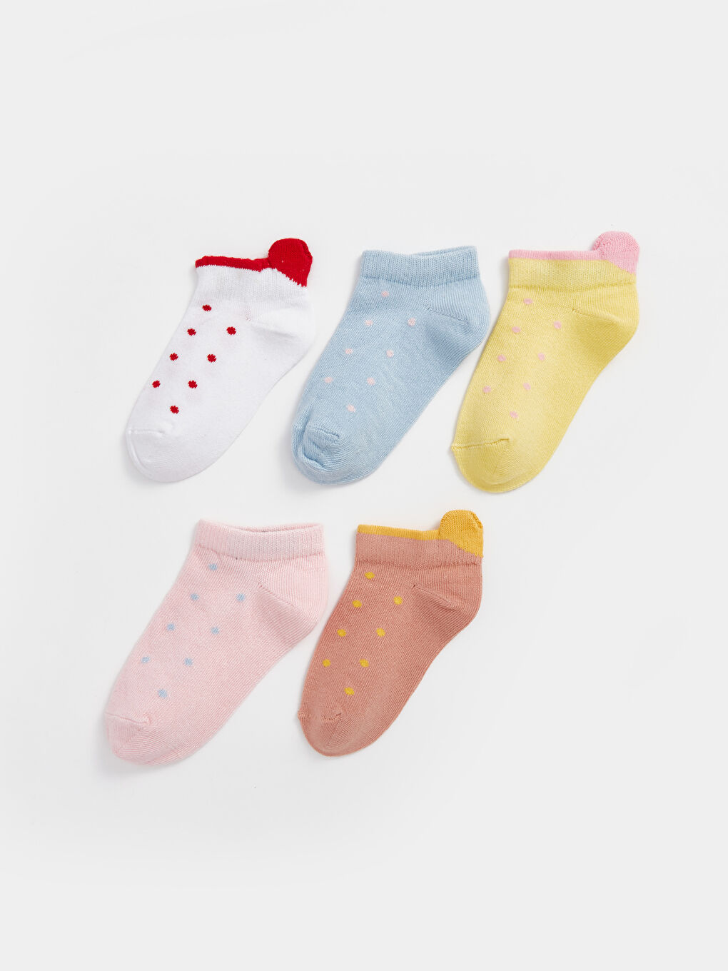 LCW baby جوارب رياضية مطبوعة للبنات الرضع - ٥ قطع -S4GO62Z1-Q6K