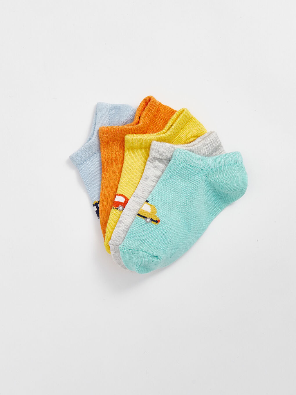 Printed Baby Boys Trainer Socks 5 Pack-1