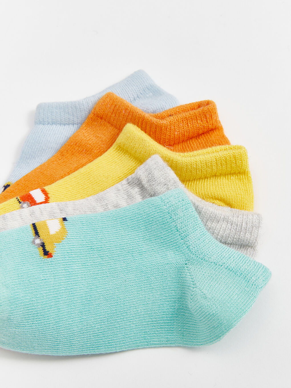 Printed Baby Boys Trainer Socks 5 Pack-3