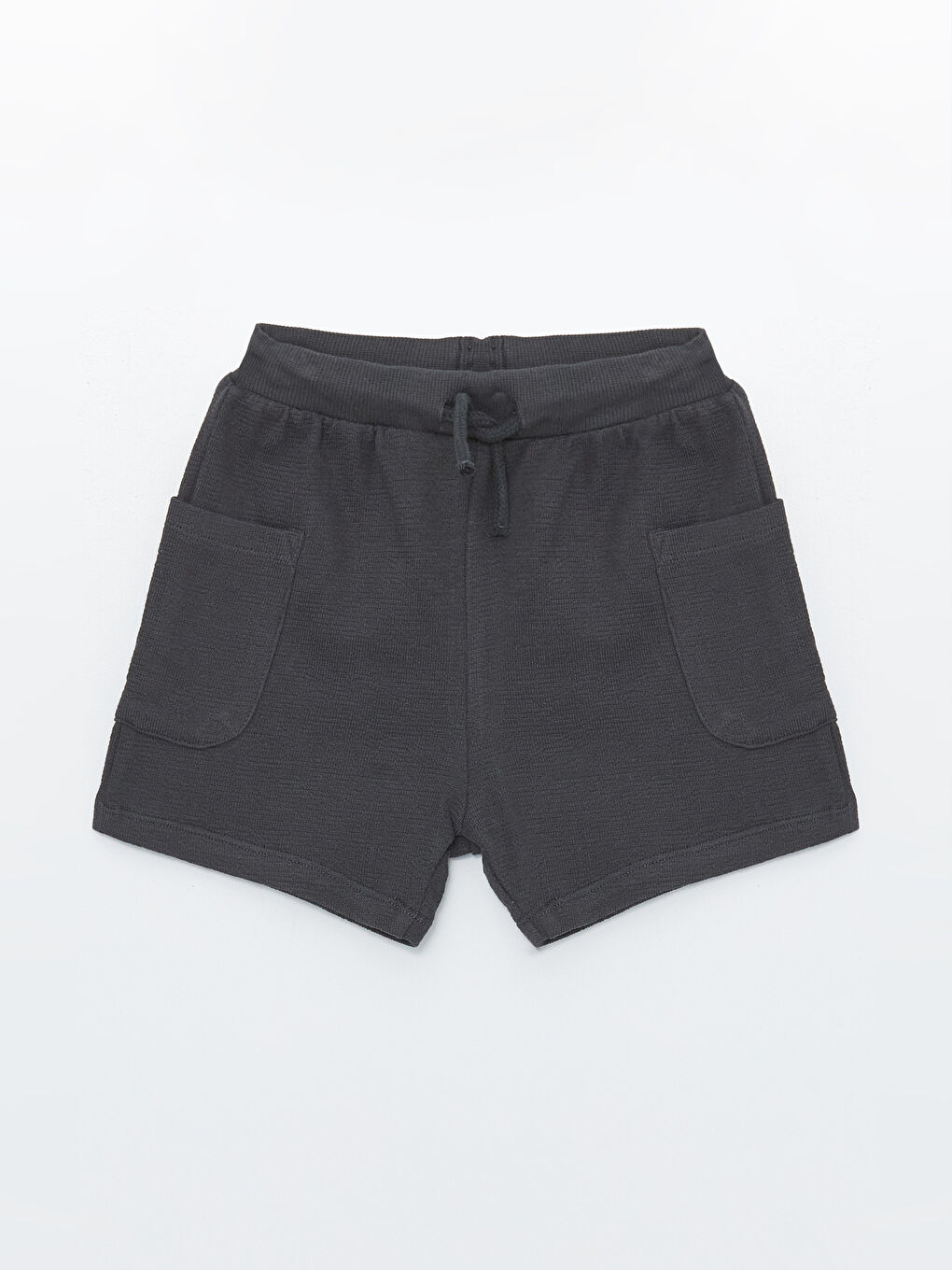 Antrasit Beli Lastikli Cepli Erkek Çocuk Şort