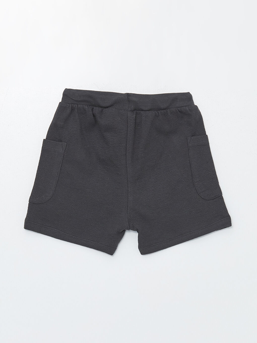 Antrasit Beli Lastikli Cepli Erkek Çocuk Şort-1
