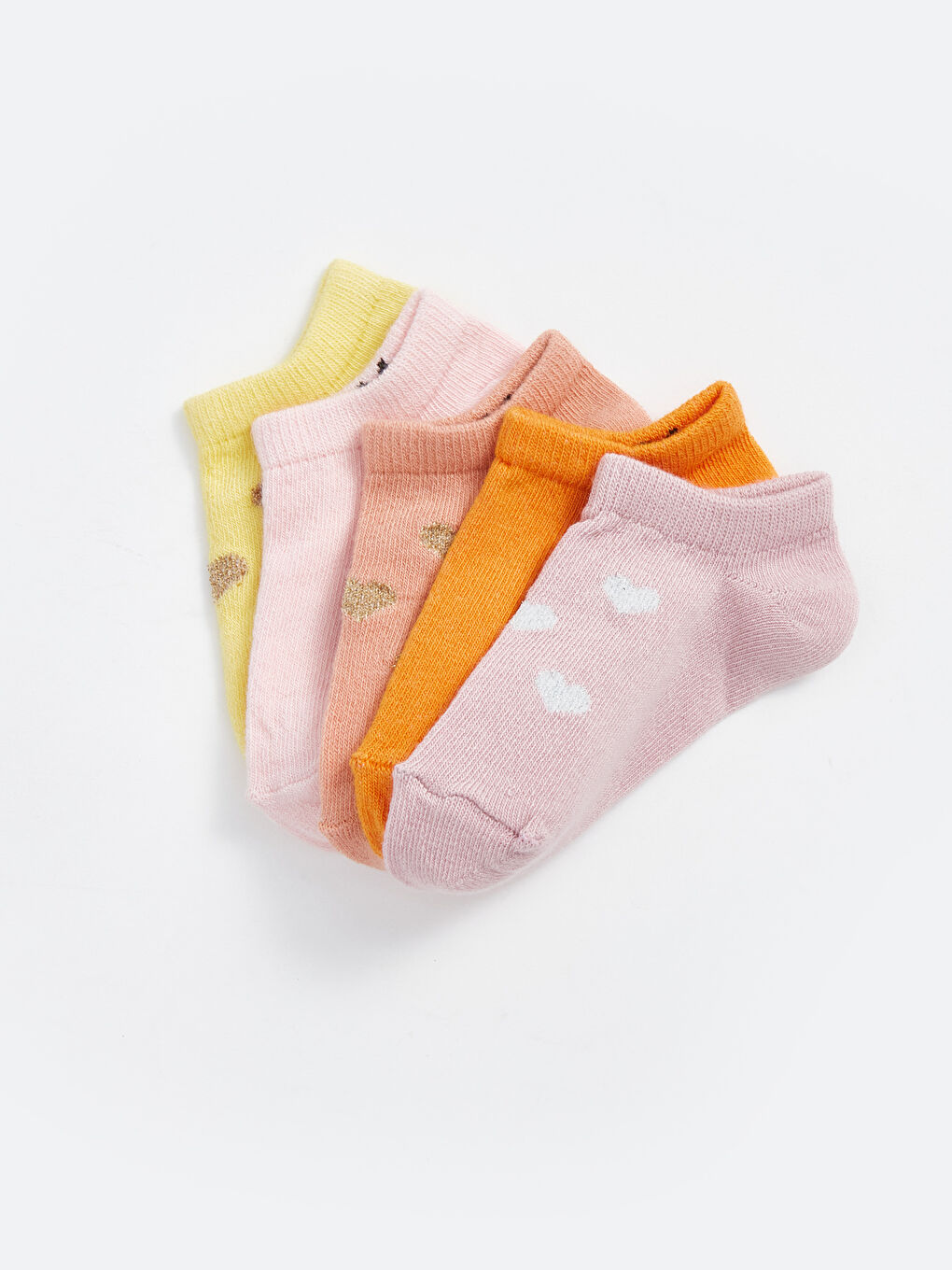 جوارب رياضية مطبوعة للبنات الرضع - ٥ قطع-1