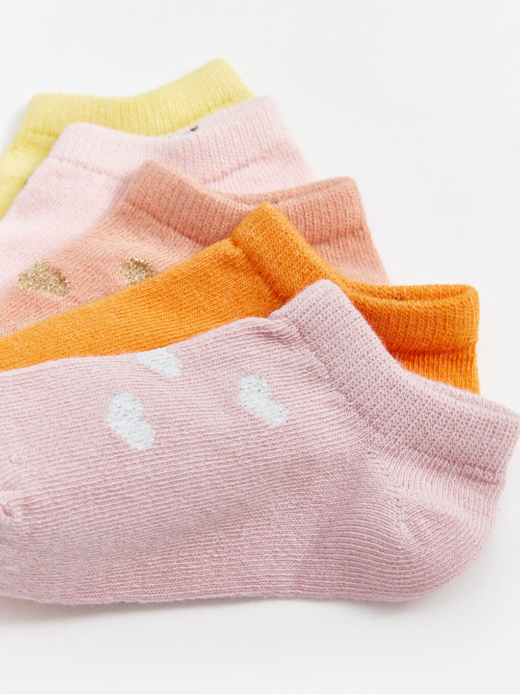 جوارب رياضية مطبوعة للبنات الرضع - ٥ قطع-2